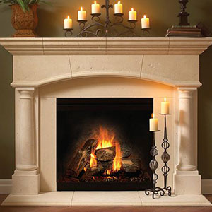 A fireplace